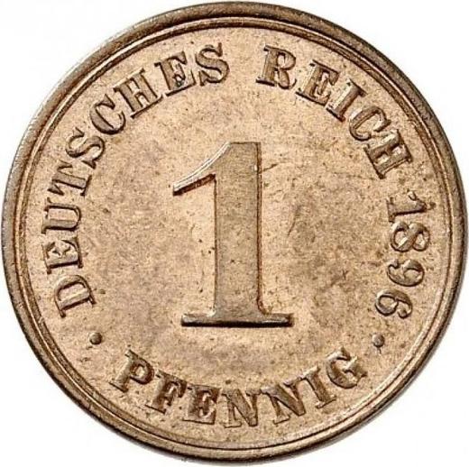 Obverse 1 Pfennig 1896 D "Type 1890-1916" -  Coin Value - Germany, German Empire