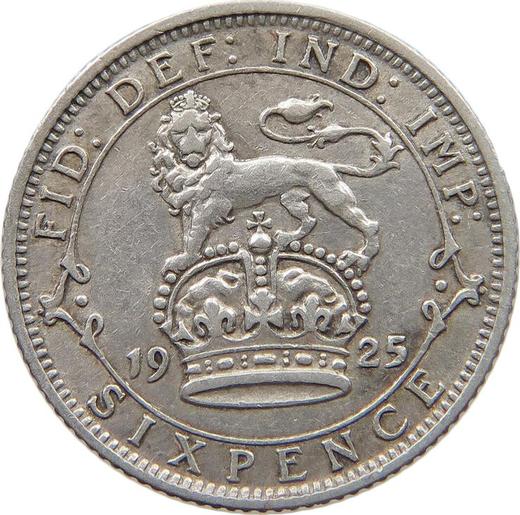 Revers 6 Pence 1925 - Silbermünze Wert - Großbritannien, Georg V