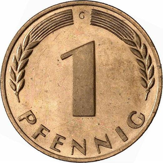 Obverse 1 Pfennig 1969 G -  Coin Value - Germany, FRG