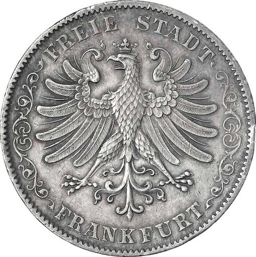 Аверс монеты - 2 талера 1854 года - цена серебряной монеты - Франкфурт-на-Майне, Вольный город