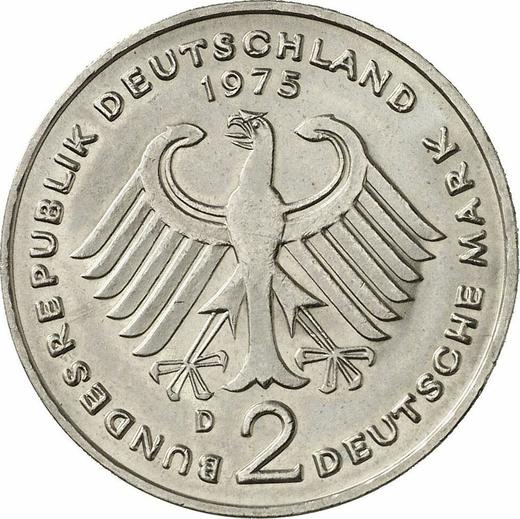 Revers 2 Mark 1975 D "Heuss" - Münze Wert - Deutschland, BRD