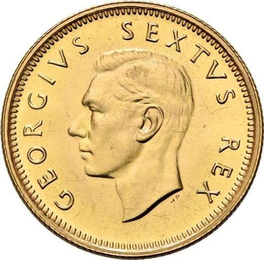 Obverse Half pound 1952 - Gold Coin Value - RSA, George VI