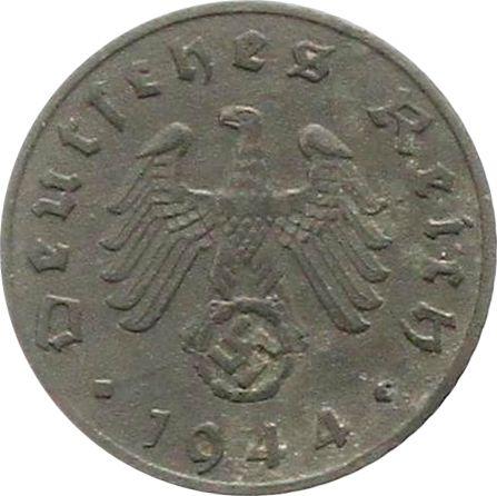 Reverse 5 Reichspfennig 1944 F "Type 1940-1944" -  Coin Value - Germany, Third Reich