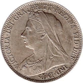 Obverse Sixpence 1894 TB - Silver Coin Value - United Kingdom, Victoria