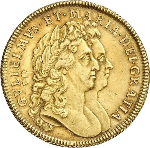 Obverse Two guinea 1693 - Gold Coin Value - United Kingdom, William III and Mary II