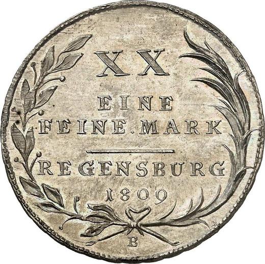 Reverse Gulden 1809 B - Silver Coin Value - Regensburg, Carl Theodor von Dalberg