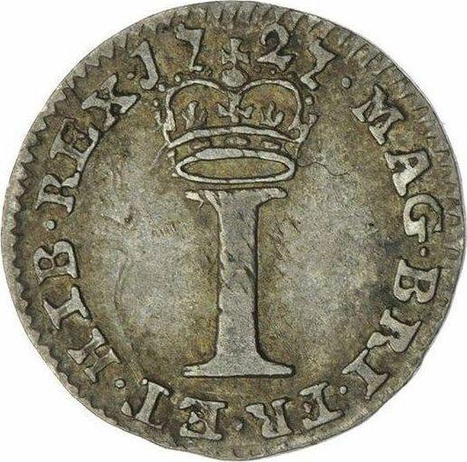 Reverso Penique 1727 - valor de la moneda de plata - Gran Bretaña, Jorge I
