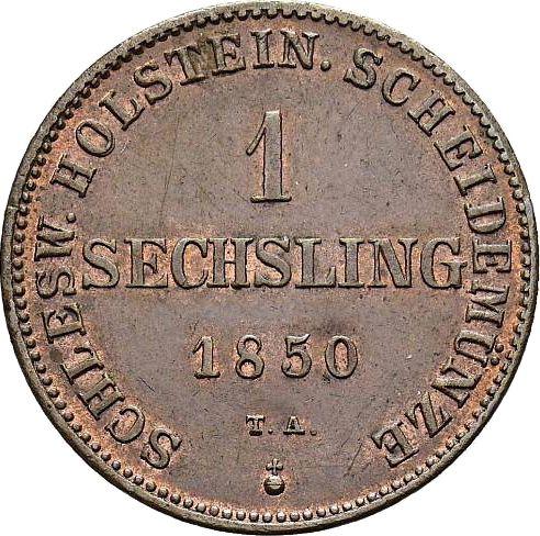 Reverse Sechsling 1850 TA -  Coin Value - Schleswig-Holstein, Provisional Government