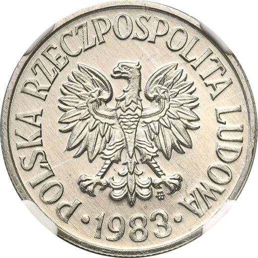 Obverse 50 Groszy 1983 MW - Coin Value - Poland, Peoples Republic