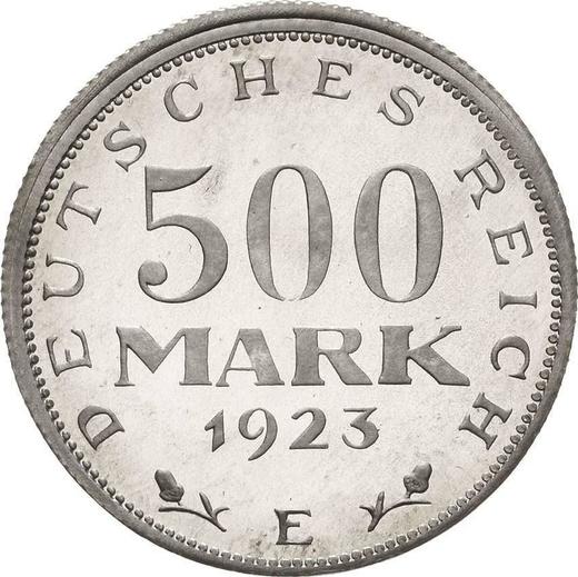 Реверс монеты - 500 марок 1923 года E - цена  монеты - Германия, Bеймарская республика