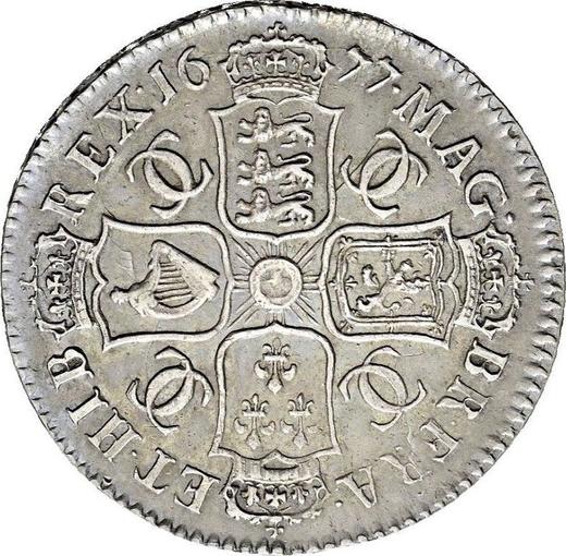 Reverse Halfcrown 1677 "Fourth laureate bust" - Silver Coin Value - United Kingdom, Charles II