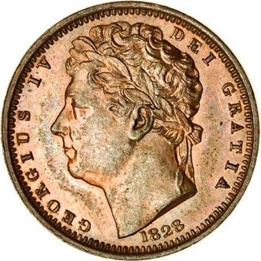 Obverse Half Farthing 1828 -  Coin Value - United Kingdom, George IV