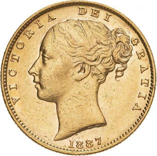 Obverse Sovereign 1887 M WW "Coat of arms" - Gold Coin Value - Australia, Victoria