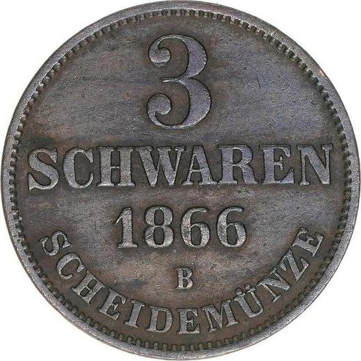 Reverse 3 Schwaren 1866 B -  Coin Value - Oldenburg, Nikolaus Frederick Peter