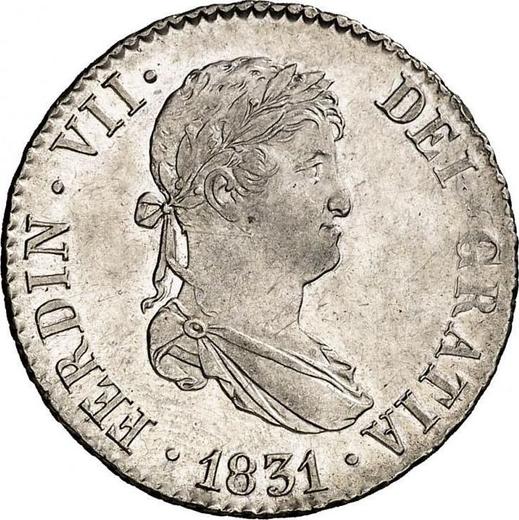 Obverse 2 Reales 1831 M AJ - Silver Coin Value - Spain, Ferdinand VII