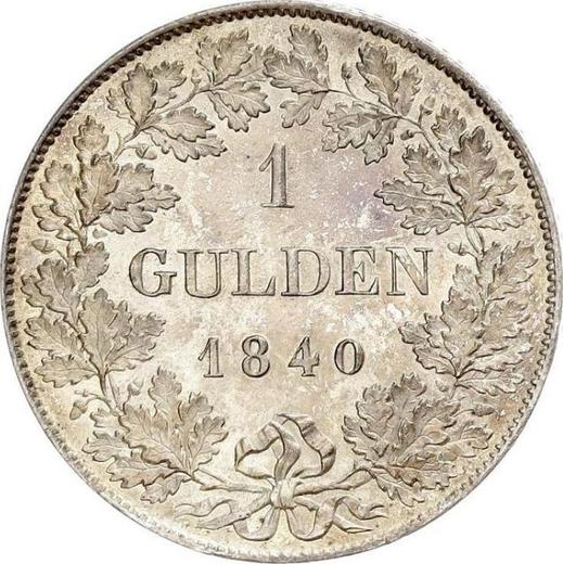 Reverse Gulden 1840 - Silver Coin Value - Nassau, Adolphe