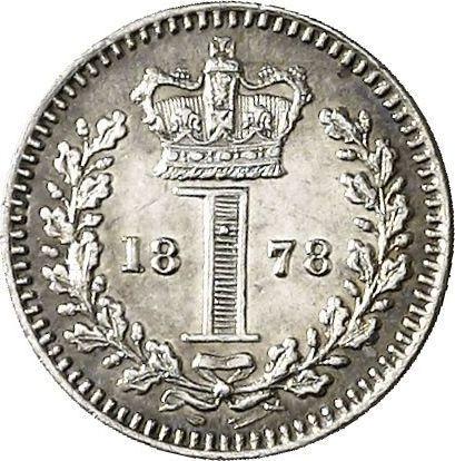 Реверс монеты - Пенни 1878 года "Тип 1838-1887" - цена серебряной монеты - Великобритания, Виктория