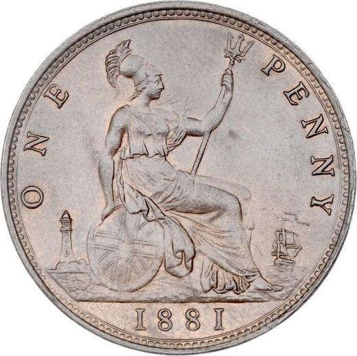 Reverse Penny 1881 "Type 1860-1894" - Coin Value - United Kingdom, Victoria
