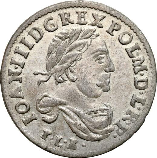 Avers 6 Gröscher 1683 TLB "Typ 1677-1687" - Silbermünze Wert - Polen, Johann III Sobieski