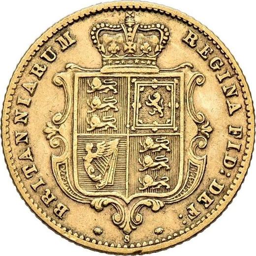 Reverso 1/2 soberano 1871 S "Escudo de armas" - valor de la moneda de oro - Australia, Victoria