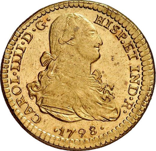 Avers 2 Escudos 1798 Mo FM - Goldmünze Wert - Mexiko, Karl IV