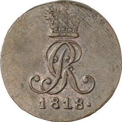 Obverse 2 Pfennig 1818 C -  Coin Value - Hanover, George III