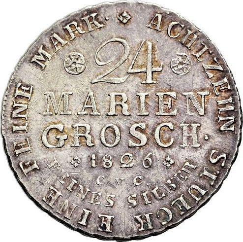 Reverse 24 Mariengroschen 1826 CvC "BRAUNSCHW" - Silver Coin Value - Brunswick-Wolfenbüttel, Charles II