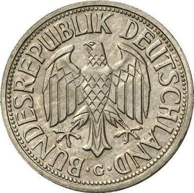Reverse 1 Mark 1955 G -  Coin Value - Germany, FRG