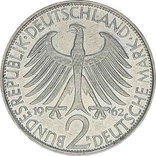 Reverse 2 Mark 1962 F "Max Planck" -  Coin Value - Germany, FRG