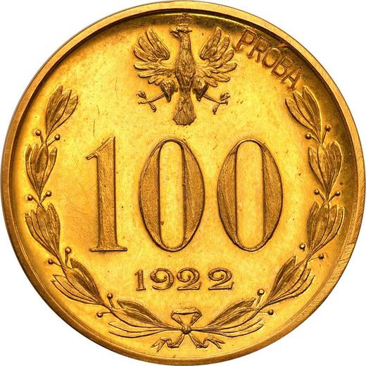 Obverse Pattern 100 Mark 1922 "Jozef Pilsudski" Gold - Gold Coin Value - Poland, II Republic