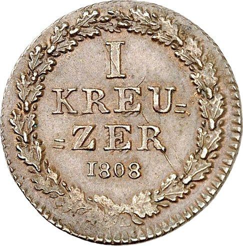 Reverse Kreuzer 1808 L "Thickened" -  Coin Value - Nassau, Frederick Augustus