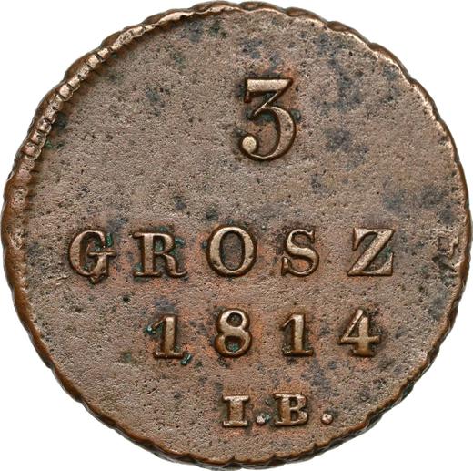 Reverse 3 Grosze 1814 IB -  Coin Value - Poland, Duchy of Warsaw