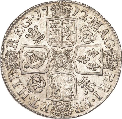 Reverse Shilling 1712 "Fourth draped bust" Roses and Plumes in angles - Silver Coin Value - United Kingdom, Anne
