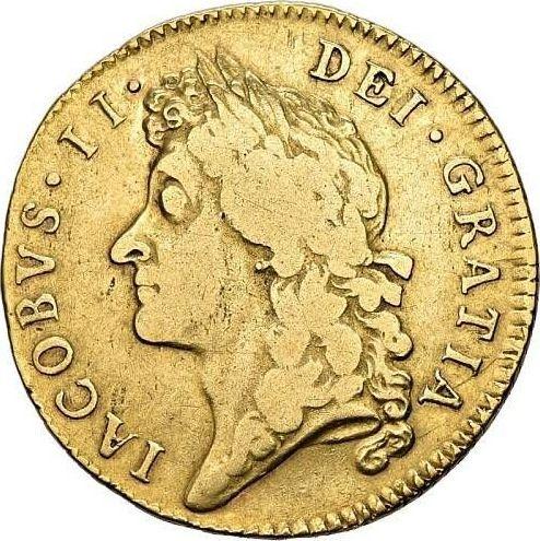Avers 1 Guinee 1686 "Zweiter Typ" - Goldmünze Wert - Großbritannien, Jakob II