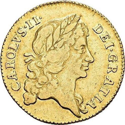 Obverse Guinea 1668 "Third laureate bust" - Gold Coin Value - United Kingdom, Charles II