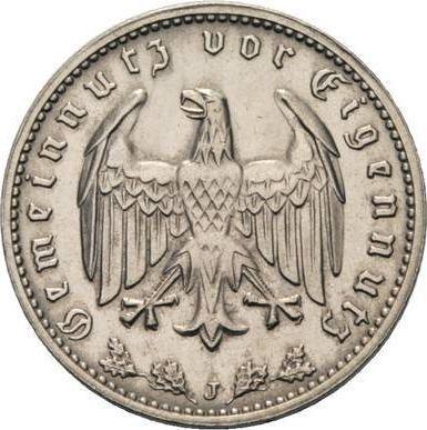 Reverso 1 Reichsmark 1934 J "Tipo 1933-1939" - valor de la moneda  - Alemania, Alemania nazi
