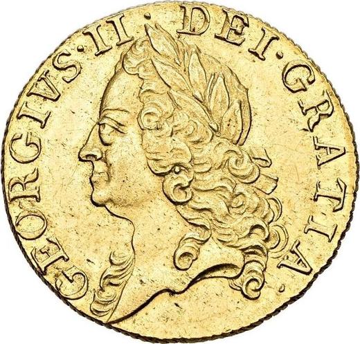 Obverse Guinea 1758 "Old Head" - Gold Coin Value - United Kingdom, George II