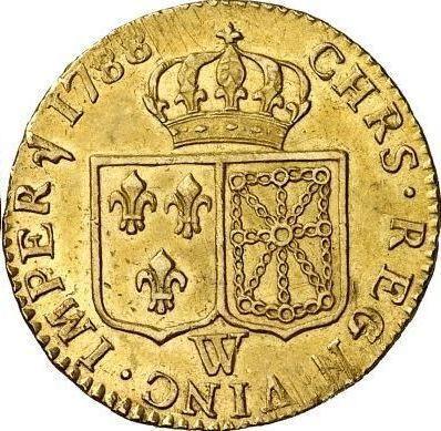 Rewers monety - Louis d'or 1788 W - cena złotej monety - Francja, Ludwik XVI