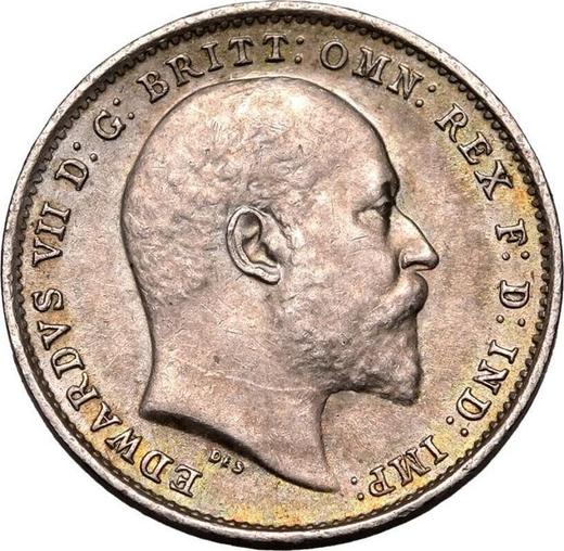 Anverso 3 peniques 1902 - valor de la moneda de plata - Gran Bretaña, Eduardo VII