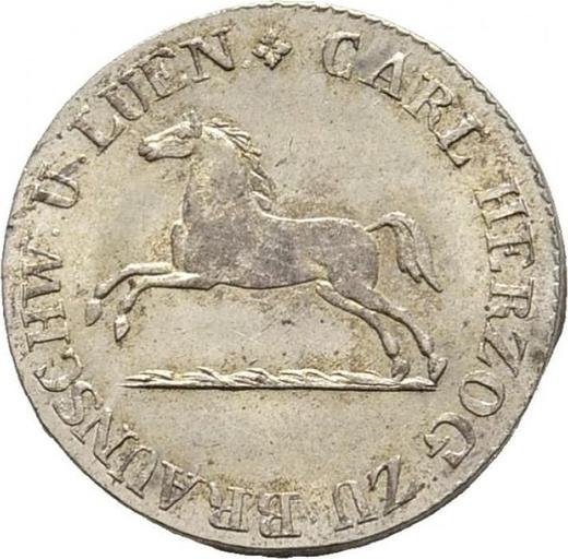 Obverse 1/12 Thaler 1828 CvC - Silver Coin Value - Brunswick-Wolfenbüttel, Charles II