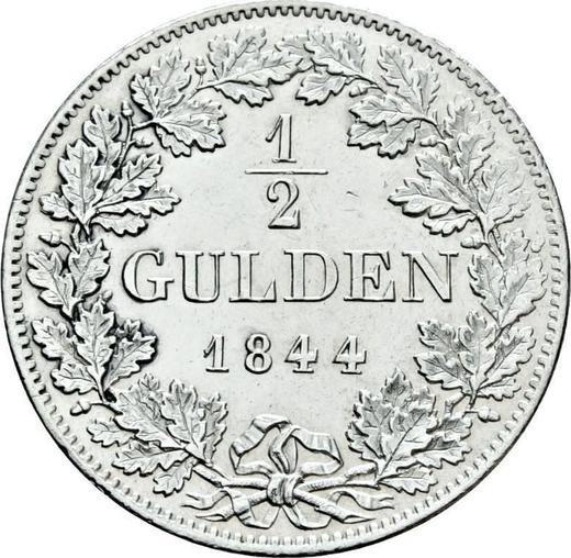 Reverse 1/2 Gulden 1844 - Silver Coin Value - Bavaria, Ludwig I