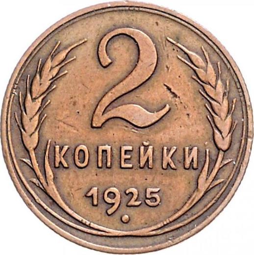 Reverse 2 Kopeks 1925 -  Coin Value - Russia, Soviet Union - USSR