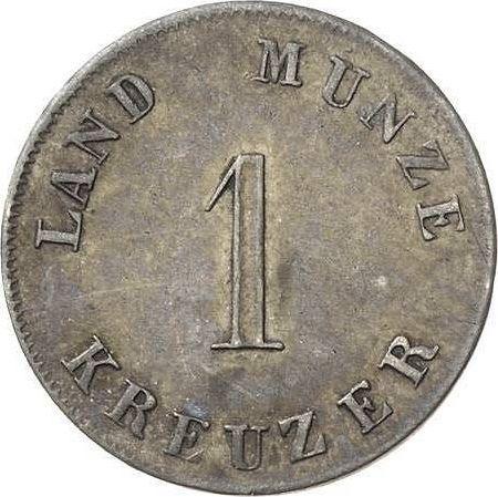 Reverso 1 Kreuzer 1832 - valor de la moneda de plata - Sajonia-Coburgo-Gotha, Ernesto I