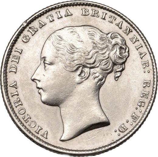 Obverse Shilling 1862 - Silver Coin Value - United Kingdom, Victoria