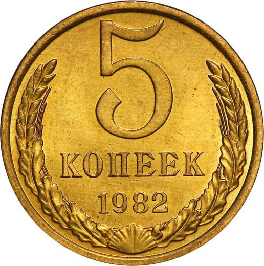 Reverse 5 Kopeks 1982 -  Coin Value - Russia, Soviet Union - USSR