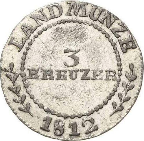 Reverse 3 Kreuzer 1812 - Silver Coin Value - Saxe-Hildburghausen, Frederick
