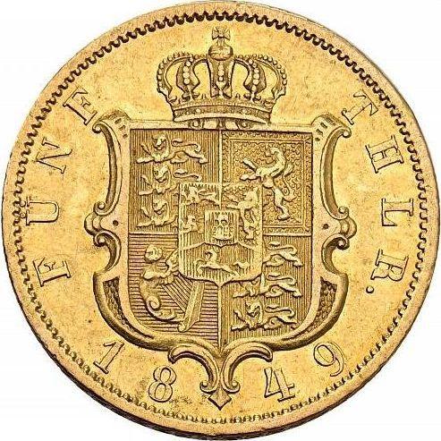 Reverse 5 Thaler 1849 B "Type 1849-1851" - Gold Coin Value - Hanover, Ernest Augustus