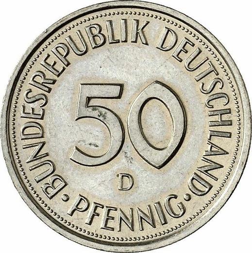 Obverse 50 Pfennig 1985 D -  Coin Value - Germany, FRG