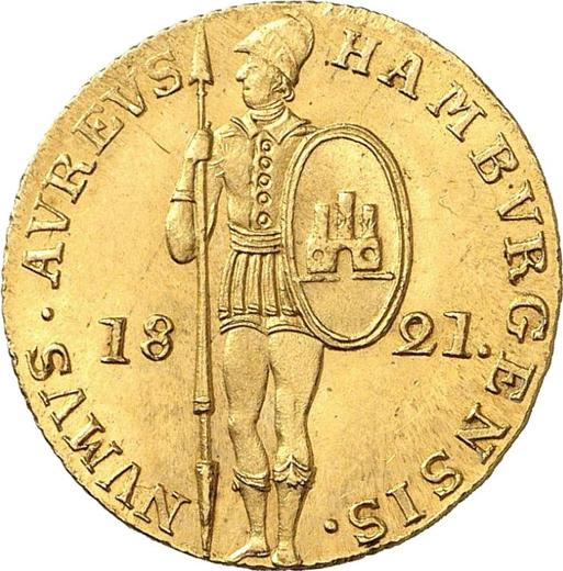 Avers Dukat 1821 - Münze Wert - Hamburg, Freie Hansestadt