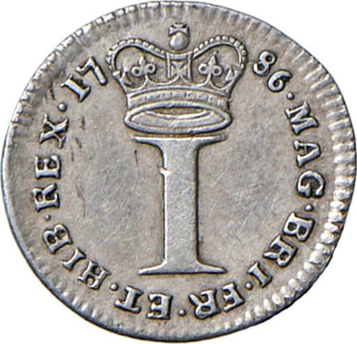 Reverso Penique 1786 - valor de la moneda de plata - Gran Bretaña, Jorge III